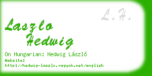 laszlo hedwig business card